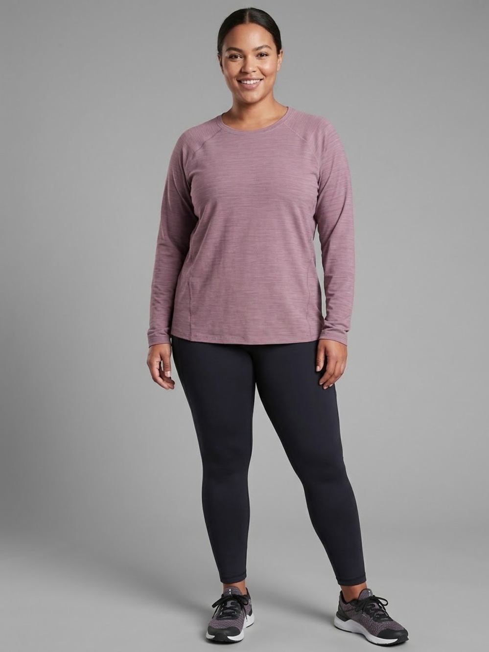 Athleta Ultimate Textured Train Top Long Sleeve Size XL